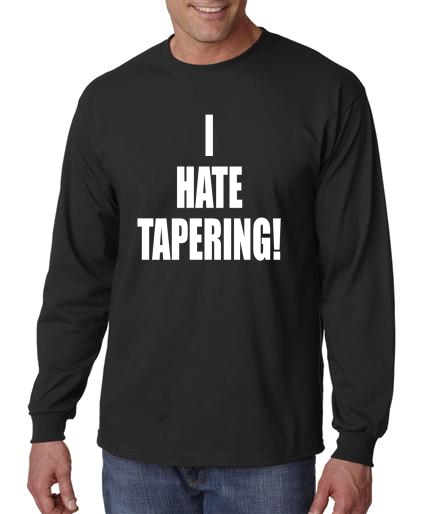 Running - I Hate Tapering - Mens Black Long Sleeve Shirt